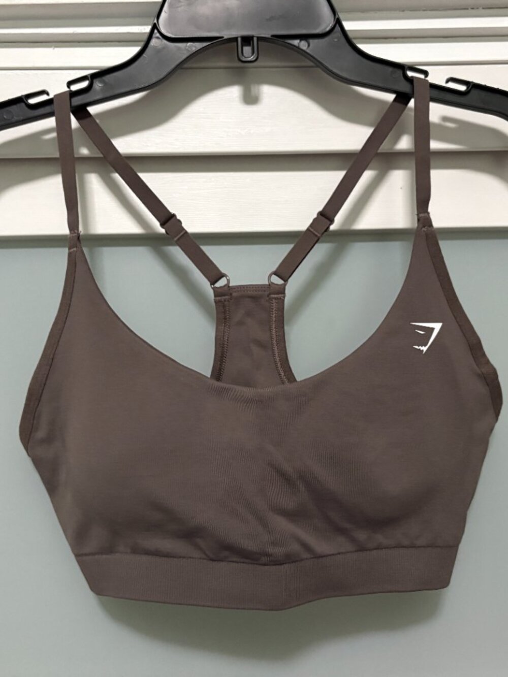 Gymshark Everydat Seamless Racerback Sports Bra Light Support Brown sz M NEW